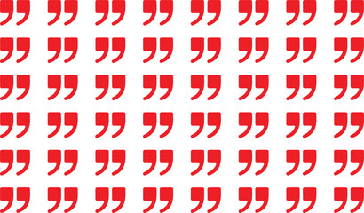 Quotation Mark Grid – Repeating Typographic Pattern in Red