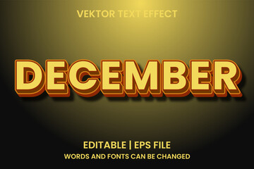 editable 3d december text effect
