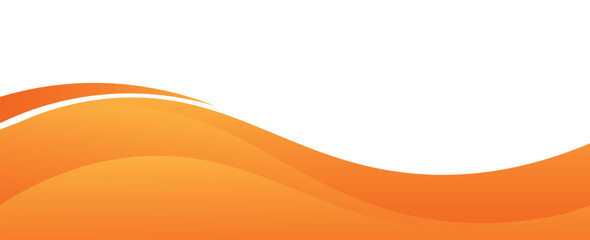 Vector orange line background curve element with white space for text and message design, overlapping layers, vector illustration
