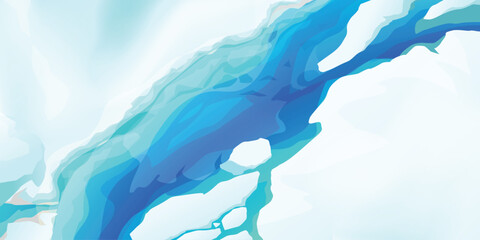 a frozen glacier with pure blue water