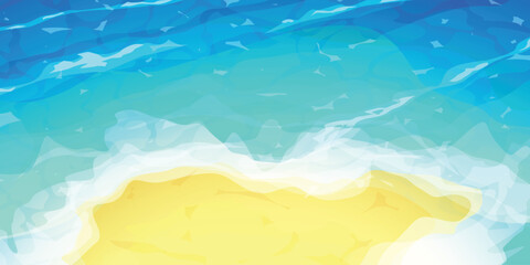 a tropical shoreline with clean blue water