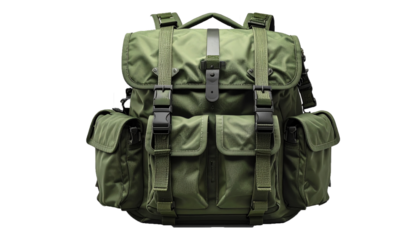 Army Utility Pack with Adjustable Straps and Side Pouches