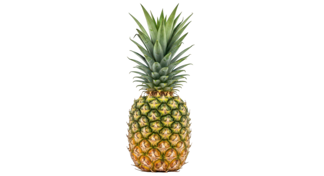 Fresh pineapple isolated on transparent background, a tropical and delicious fruit - Powered by Adobe