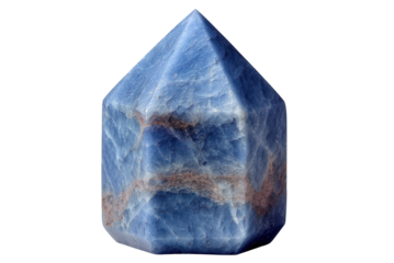 Sapphire-blue Crystal's Majesty: Showcasing a captivating close-up of a stunning, sapphire-blue crystal, radiating with natural elegance and displaying a unique, symmetrical structure.