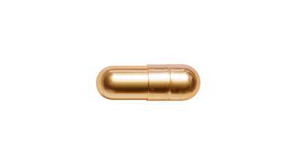 capsule pill floating on a clean white background, minimal pharmaceutical aesthetic, high clarity, sleek modern product photography.