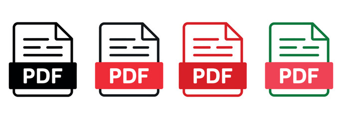 Download PDF icons in multiple colors for seamless integration into your professional documents and vibrant website designs offering versatility and style.