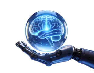 magnifying glass and brain