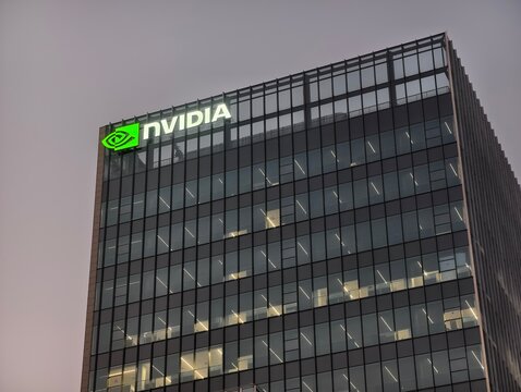 Shanghai,China-Nov.22nd 2025: Nvidia Corporation office building in China