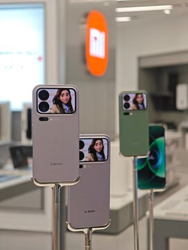 Shanghai,China-Nov.16th 2025: Xiaomi 17 pro max phone sell in store 