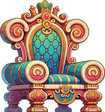 王様の椅子のイラスト