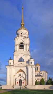 Dormition (Uspensky) Cathedral in the center of Vladimir, Russia. Sunny summer evening