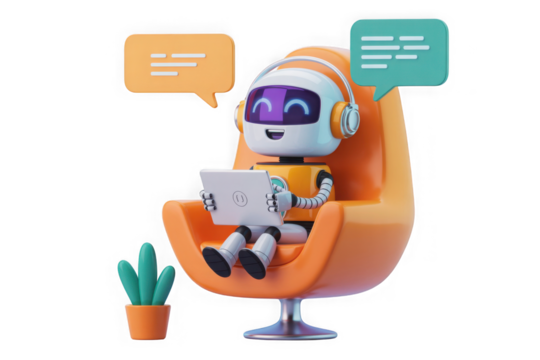 Ai Chatbots working and chatting in computer, Generative Ai