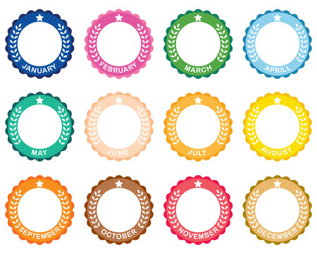 Employee of the month with a calendar, concept colorful. Vector 