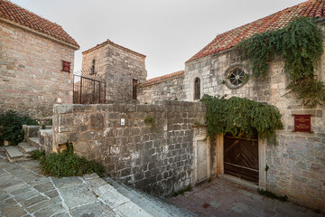 St. Mary's Fortress (Citadel) in Budva, Montenegro. The inner courtyard of the fortress