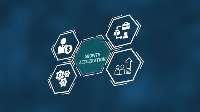 Growth acceleration strategy visualization highlighting rapid scaling models, performance analytics, innovation systems, and market expansion.
