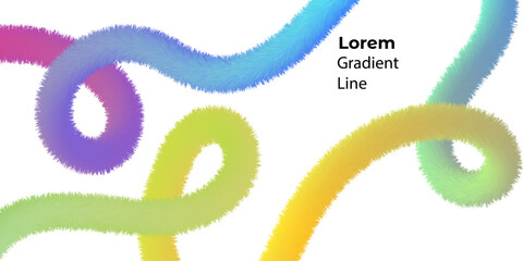 Abstract gradient line with vibrant colors and design element background vector templates