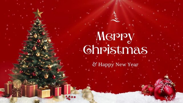 merry christmas red gift card