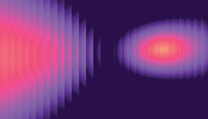 Vibrant Purple and Pink Abstract Waveform Background with Glowing Gradient Light Patterns