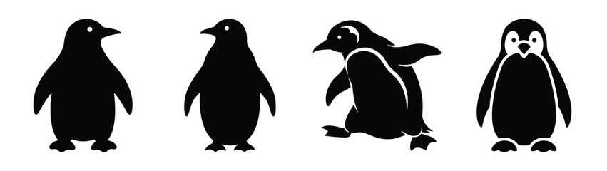 drunk penguin 2026 silhouette silhouette funny vector illustration © Shilpy