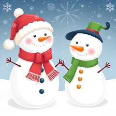 christmas card snowman, winter landscape wallpaper, snowman in village, snowy square scene, cold weather background, snow event wallpaper, sparkling snow scene, snow town art, winter park scene, chris