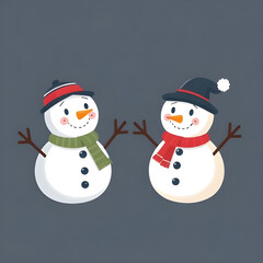 snowman new year wallpaper, festive winter art scene, christmas morning snow, winter charm illustration, snowman woods backdrop, snowfall festive background, cold winter rural scene, cute snowy digita