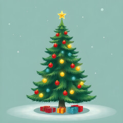 christmas, tree, decorated, silhouette, black style, shadow figure, flat graphic, outline tree, cutout shape, stencil, minimal design, simple graphic, solid shape, printable outline, monochrome design