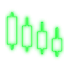 Green Bearish Candlestick Lineup for Portfolio Hedging Pages and Scenario Analysis Slides