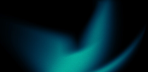 Blue abstract glowing shape on black grainy gradient background noise texture dynamic wallpaper header design