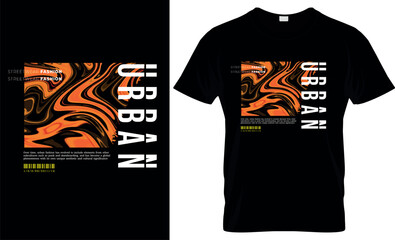 Fototapeta premium Urban style graphic design abstract illustration for t shirt, hoodie, typography t shirt design, authentic urban style streetwear design.