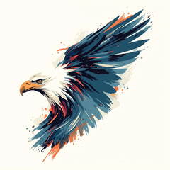 american eagle with flag