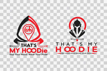 THAT'S MY HOODie logo design isolated transparent background
