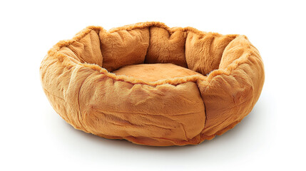 Plakat Cozy beige pet bed made from soft fabric, offering a snug space for pets to rest, enhancing the comfort of any pet-friendly home