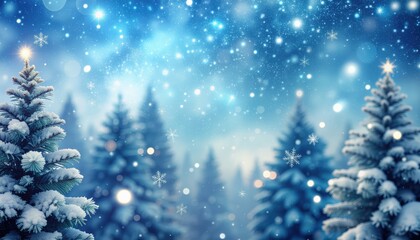 Snowy winter wonderland forest digital artwork serene atmosphere close-up view captivating snowfall scene capturing the beauty of nature in winter