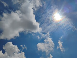 blue sky with clouds