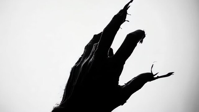 Creepy Claw Silhouette - A Haunting Halloween Visual.