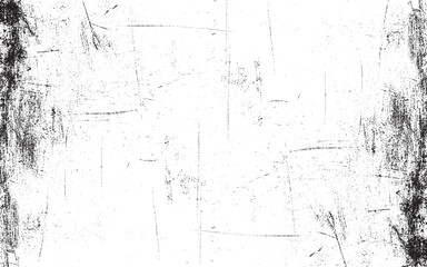 Background of black and white. Abstract pattern of monochrome elements. Texture in grunge pattern of chips, cracks, scuffs, dust, illustration.