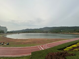 rainbow over the lake