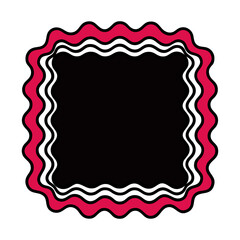 Vintage vector illustration of a red grunge floral stamp with a ribbon and decorative antique border