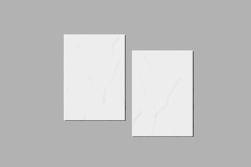 Realistic blank flyer brochure for mockup. Paper or poster illustration. 3D Render.