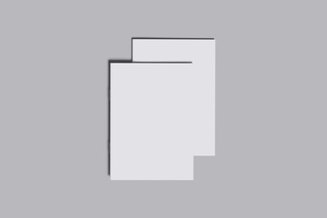 Realistic blank A4 flyer brochure for mockup. Paper or poster illustration. 3D Render.