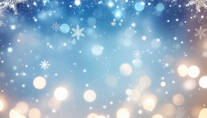 Winter wonderland snowflakes falling a magical scene graphic design soft blue background aerial view cozy and enchanting atmosphere perfect for seasonal decor and celebrations