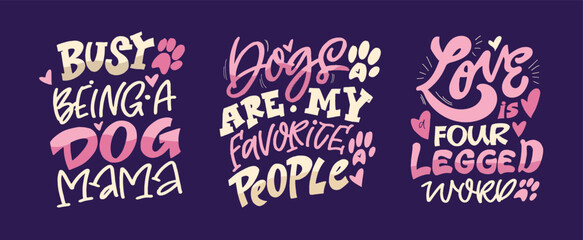 Funny hand drawn doodle lettering quote about pet lovers. Lettering for t-shirt design, mug print, bag print, clothes fashion. 100% hand drawn vector image.