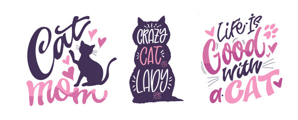 Funny hand drawn doodle lettering quote about pet lovers. Lettering for t-shirt design, mug print, bag print, clothes fashion. 100% hand drawn vector image.