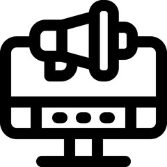 Obraz premium computer line icon. Clean and minimalist vector icon for websites, mobile apps, presentations, and logos. Fully scalable and customizable for any project.