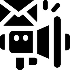 message glyph icon. Strong and solid vector icon for websites, mobile interfaces, presentations, and visual branding. High quality and easy to edit.