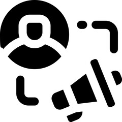 audience glyph icon. Strong and solid vector icon for websites, mobile interfaces, presentations, and visual branding. High quality and easy to edit.