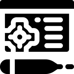 project glyph icon. Strong and solid vector icon for websites, mobile interfaces, presentations, and visual branding. High quality and easy to edit.