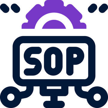 sop duotone icon. Sleek and modern vector icon for websites, mobile apps, marketing materials, and corporate design. Fully scalable and ready to use.