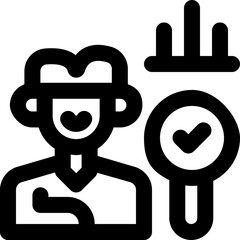 business analytic line icon. Clean and minimalist vector icon for websites, mobile apps, presentations, and logos. Fully scalable and customizable for any project.