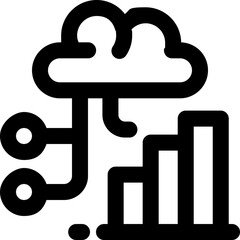cloud line icon. Clean and minimalist vector icon for websites, mobile apps, presentations, and logos. Fully scalable and customizable for any project.